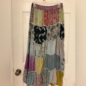Patchwork Maxi Skirt - Multicolor